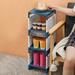 Ozmmyan Storage Cart For Laundry Room Organization 4 Tier Shelving Unit Utility Cart Storage Rack For Kitchen Bathroom Laundry Narrow Places Clearance