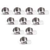 GSE Games & Sports Expert Stainless Steel Slide Under Drink Cup Holder Table Cup Holder for Casino Poker Table Board Game Table Pool Table (Small - 10 Pack)