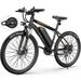 Wooken Electric Bike Electric Bike for Adults 27.5 E-Bike with 500W Motor 21.6MPH Electric Mountain Bike with 48V 10Ah Battery Lockable Suspension Fork Shimano 21 Speed Gears Wheels Electric Bik