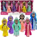 Little Dolls Set with Mini Princess Dolls for Girls â€“ Princess Toy Dolls for Dollhouse â€“ Small Doll Mini Princess Figures with Tiaras Hair Accessories â€“ Tiny 5.5â€� Miniature Mini Dolls Set of 6