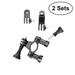 4 PCS Alluminum Alloy Bike Handlebar Mount Seatpost Clamp Bracket Holder For GoPro Hero 5/4/3+/3/2/1 Yi 4K SJCAM Action Camera (Black)