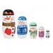 5pcs Christmas Handpainted Cute Wooden Matryoshka Dolls Russian Nesting Dolls Set Home Decoration(Large Snowman )