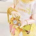 Xinhuadsh Mini Pocket Watch Exquisite Workmanship Vintage Realistic Dollhouse Pocket Watch Model Doll House Accessories