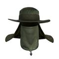 Manxivoo Bucket Hat Men Womens Mountaineering Fishing Camouflage Hood Rope Outdoor Shade Foldable Casual Bucket Hat Hats for Men Green One Size