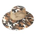 Manxivoo Bucket Hat Summer Fishing Sunshade Hat Outdoor Camouflage Breathable Sandal Hat Western Cowboy Sunshade Hat Net Hat Hats for Men Camouflage2 One Size