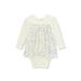 Burt s Bees Baby Girls My Love Will Follow Ribbed Bodysuit Dress Organic Cotton Sizes Newborn- 12 Months
