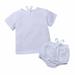 Summer Savings Clearance 2024! TAGOLD Kids Sets Summer Toddler Kids Baby Boys Set Casual Solid Crepe Gauze T-shirt Short Sleeve Shorts Set