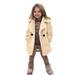 Pejock Toddler Girls Fleece Jacket Little Girls Winter Warm Sherpa Coats Baby Fashion Cute Casual Solid Color Keep Warm Fuzzy Pea Coat Jacket with Pockets for Toddler Girls (12M-5T) Clothing
