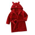 Godderr Kids Baby Hooded Robe for Toddler Bathrobe for 1-7Y Soft Animal Rabbit Ears Plush Bathrobe Kids Pajamas Autumn Winter Cute Bathrobe