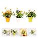 Artificial Bonsai 1 Set 3Pcs Mini Artificial Bonsai Living Room Adornments (Assorted Color)