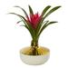Nearly Natural 13in. Ginger Artificial Plant in Gold and Cream Elegant Vase