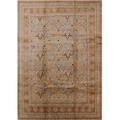 Ahgly Company Indoor Rectangle Mid-Century Modern Light Copper Gold Oriental Area Rugs 8 x 10