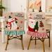 Christmas Chair Covers Chair Back Cover Xmas Dining Chair Slipcovers Chair Cover Santa Claus Hat Christmas Home Dinner Table Xmas Chair Covers for Christmas Holiday Festival Decoration Kitchen