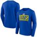 Men's Fanatics Branded Royal Los Angeles Rams Big & Tall Wordmark Long Sleeve T-Shirt