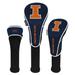 WinCraft Illinois Fighting Illini Three-Pack Golf Club Headcover Set