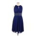 La Nouvelle Renaissance Cocktail Dress: Blue Dresses - Women's Size 6