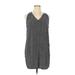 Old Navy Casual Dress - Mini V Neck Sleeveless: Gray Print Dresses - Women's Size X-Large