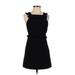 Zara Casual Dress - Party Square Sleeveless: Black Print Dresses - Women's Size Small