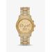 Michael Kors Runway Pavé Gold-Tone Watch Gold One Size