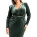 Plus Size Women's Velvet Tie Waist Gown by ELOQUII in Mountain View (Size 18)