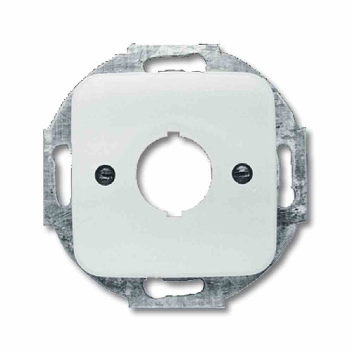 Busch-Jaeger REFLEX SI Tragring, Bohrung, alpinweiß, glänzend, Befestigung mit Schraube, ohne Beschriftungsfeld Image