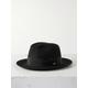 SAINT LAURENT - Embellished Grosgrain-trimmed Wool Fedora - Black