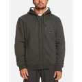 Men's Quiksilver Mens Out There Full Zip Hooded Jacket - Grey Heather - Size: 42/Regular