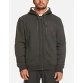 Men's Quiksilver Mens Out There Full Zip Hooded Jacket - Grey Heather - Size: 44/Regular