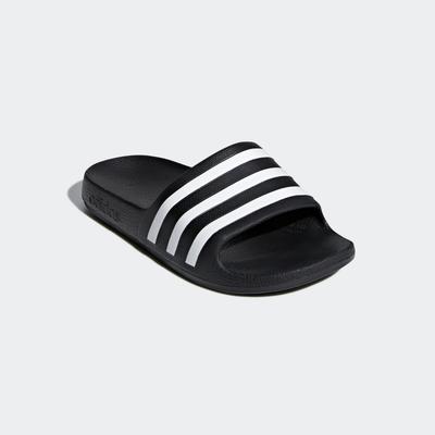 Badesandale ADIDAS SPORTSWEAR "AQUA ADILETTE", Gr. 33, schwarz-weiß (core schwarz, cloud weiß, core schwarz), Synthetik, sportlich, Schuhe Badelatschen Pantolette Image