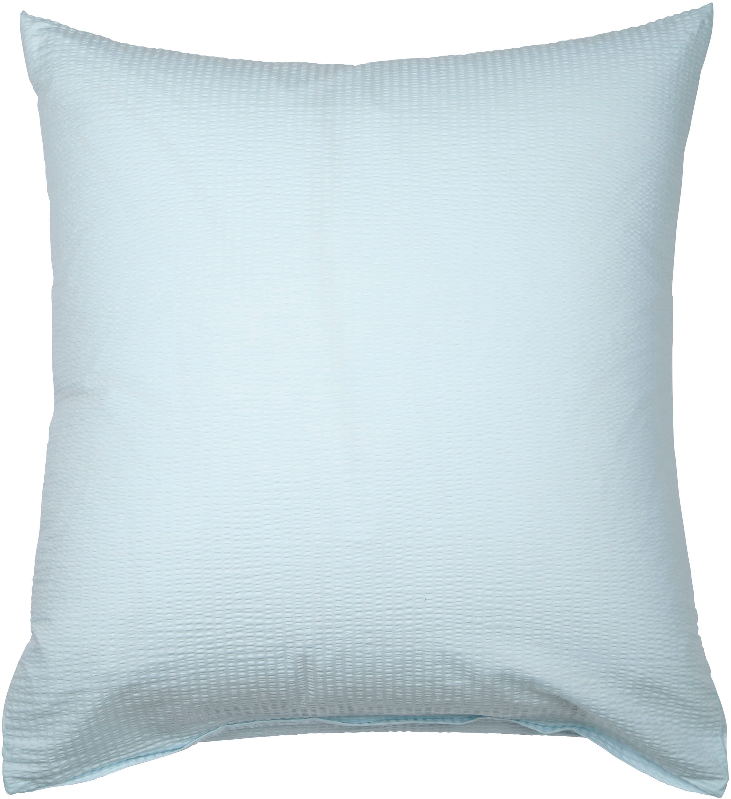 Kissenbezug JANINE "PIANO 0125", blau (kristallblau), B:80cm L:80cm, Mako-Soft-Seersucker, Seersucker, Kissenbezüge, mit Reißverschluss, Soft-Seersucker, passend zur Bettwäsche Image