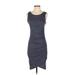 Leith Casual Dress - Bodycon Scoop Neck Sleeveless: Gray Solid Dresses - Women's Size Small