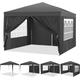 Pavillon Wasserdicht Faltpavillon 3x3 Pavillon Faltbar Zelt Gartenpavillon mit 4 Seitenteilen