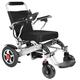 Wheelchairs Electric One-Key Folding, Heavy-Duty Self Propelled Wheelchair, Vibration Damping Transit Travel Chairs, Power or Manual Wheelchair for The Elderly and Disabled,Silver (Silver)