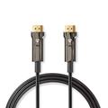NEDIS Ultra High Speed HDMI Cable, AOC, HDMI Connector - HDMI Connector Gold-Plated, Black, 20.0 m