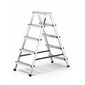 Drabest 5-Step Aluminum Double-Sided Household Ladder 125 KG Capacity - Step Ladder With Work Ladder Platform – Ladders Multi Purpose – Step Ladders 5 Step – 46 x 109 x 16 cm