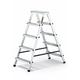 Drabest 5-Step Aluminum Double-Sided Household Ladder 125 KG Capacity - Step Ladder With Work Ladder Platform – Ladders Multi Purpose – Step Ladders 5 Step – 46 x 109 x 16 cm