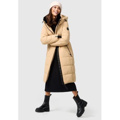 Steppjacke MARIKOO "Zuraraa XVI", Damen, Gr. XL, beige (sand), Obermaterial: 100% Polyester; Innenmaterial: 100% Polyester; Fütterung & Wattierung: 100% Polyester, Jacken, langer Winter Mantel gesteppt Image