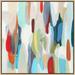 Chelsea Art Studio Push Pop II by Rick Kane - Painting on Canvas in Blue/Gray/Red | 37.75 H x 37.75 W x 1.5 D in | Wayfair 52RK0022-FR-PER