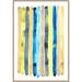 Chelsea Art Studio Blue Sticks II by Elena Carlie - Floater Frame Painting on Canvas in Blue/Brown/Green | 36.75 H x 25.75 W x 1.5 D in | Wayfair