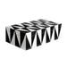 Jonathan Adler Op Art Lacquer Medium Decorative Box Lacquer in Black/Gray/Pink | 3 H x 10 W x 6 D in | Wayfair 27297