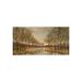 Chelsea Art Studio Twilight on the River by Liv Carson - Graphic Art Canvas, Glass in White | 27 H x 47 W x 1.5 D in | Wayfair 52GCFX69701-EP-B