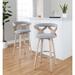 Wade Logan® Betuel Swivel Bar & Counter Stool Wood/Upholstered in Gray | 39.25 H x 22 W x 22 D in | Wayfair A22B999BEB1D45ABBFB97192C7EBEB8A