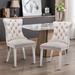 House of Hampton® Jamual Tufted 2-Piece Velvet Back Parsons Chair Dining Chair Wood/Upholstered/Velvet in Gray/Brown | Wayfair