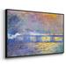 Wexford Home Charing Cross Bridge Framed On Canvas by Claude Monet Print Canvas in Gray | 25 H x 37 W x 2 D in | Wayfair CF10-815MONET-FL101