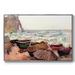Wexford Home Durchbrochener Rock At Etretat Framed On Canvas by Claude Monet Print Canvas in Black/White | 17 H x 25 W x 2 D in | Wayfair