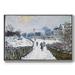 Wexford Home Boulevard St.Denis, Argenteuil, Snow Effect, 1875 Framed On Canvas Print Canvas in Black/White | 17 H x 25 W x 2 D in | Wayfair