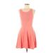 Trina Trina Turk Casual Dress - Mini Scoop Neck Sleeveless: Pink Solid Dresses - Women's Size Medium