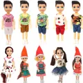 NK 1 Pcs Doll Movable Jointed Mini Doll 14 cm Cute Doll+Shoes+Outfit For Kelly Doll Male Boy's Doll