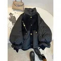 Cotton Padded Jacket Women Casual Loose Black Coat Winter Oversize Thick Warm Parkas Lady Fashion