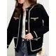 Zoki Autumn Women Coat Long Sleeve Breasted Single Korean Soft Fashion Button Wool Jacket White